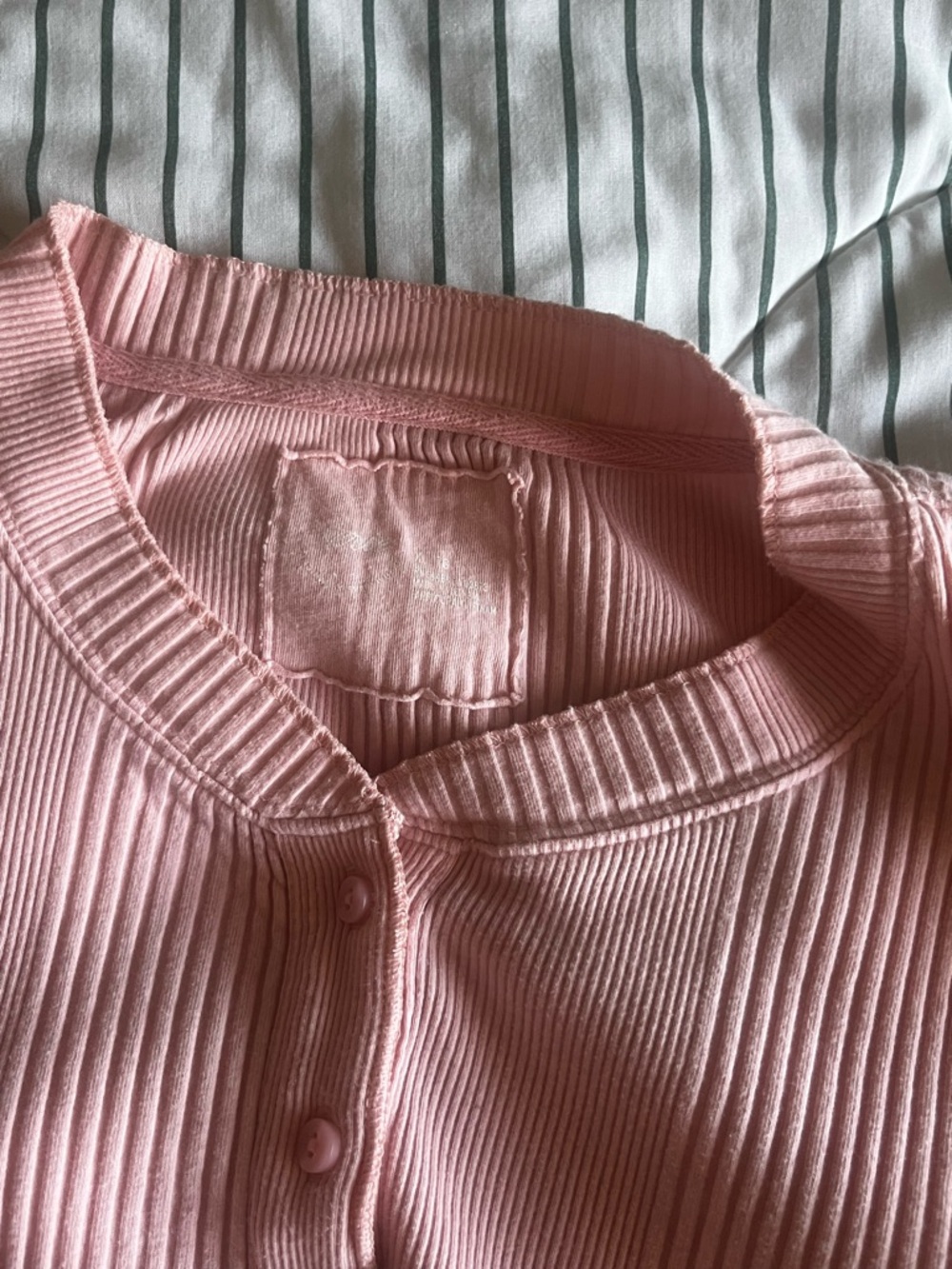 aerie Pink Ribbed Top